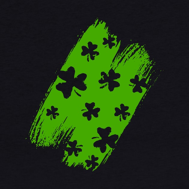 Shamrocks Brush Stroke St. Patricks Day by xsylx